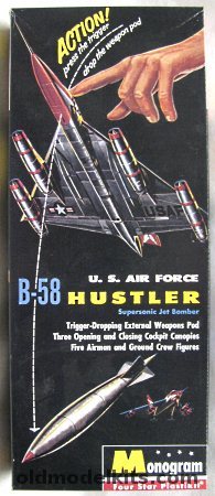 Monogram 1/121 Convair B-58 Hustler, 6821 plastic model kit
